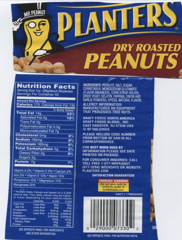 Planters Dry Roasted Peanuts